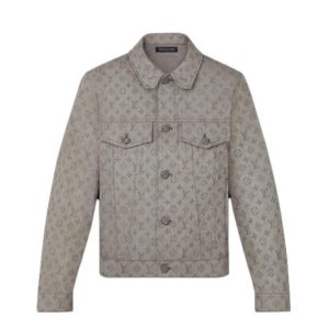 LOUIS VUITTON 男款經典印花牛仔外套1A8FH 棕色