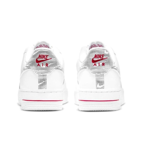 Nike Air Force 1 low 白灰紅色：圖片 2