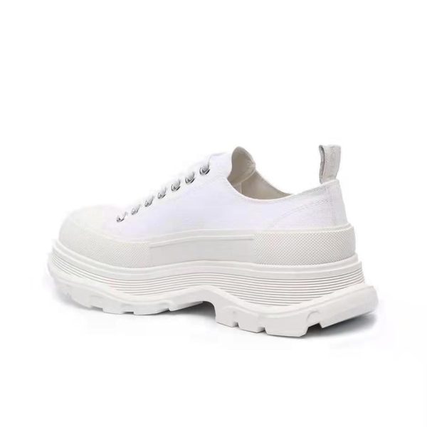 Alexander McQueen Tread Slick 繫帶休閒鞋純白：圖片 4