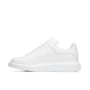 Alexander McQueen 厚底牛皮板鞋534278WHGP5 純白色