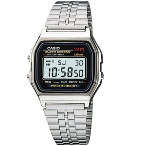 CASIO 卡西歐STANDARD系列復古經典小方塊學生男女小銀塊日韓錶男女通用銀色A159WA-N1D