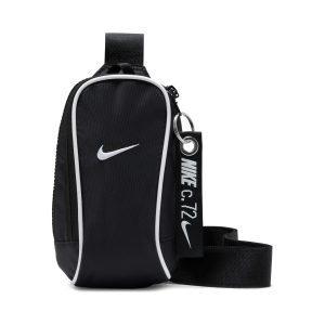 Nike 運動休閒輕量隔層收納可調式肩帶斜背胸包黑/黑/白DZ6891-010