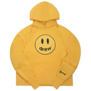 Drew House 笑臉連帽加絨衛衣冬季男女同款黃色送禮推薦