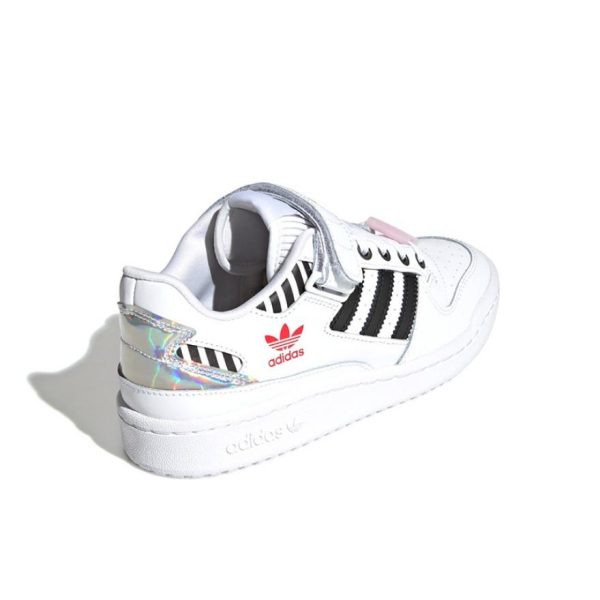 Adidas originals Forum Low 女款白黑銀：圖片 3