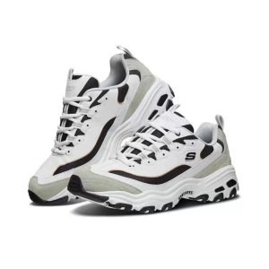 Skechers D'Lites White/Light Grey 白/淺灰色