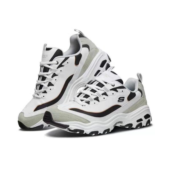 Skechers D'Lites White/Light Grey 白/淺灰色