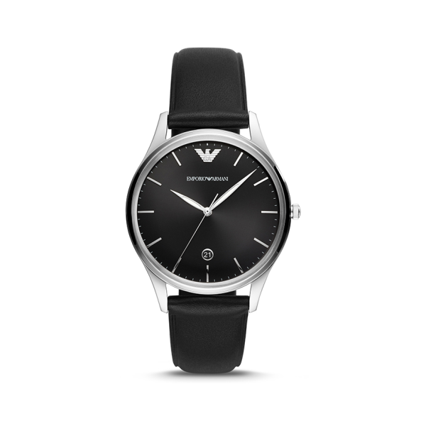 Armani/阿瑪尼41mm 黑色防水石英男士手錶AR11287