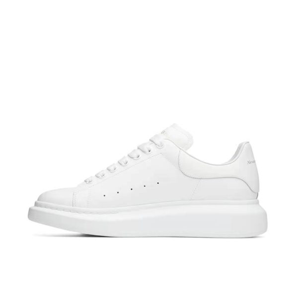 Alexander McQueen 厚底牛皮板鞋534278WHGP5 純白色：圖片 6