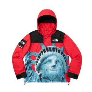 Supreme X TNF 北面聯名FW19 自由女神衝鋒衣FW19紅色