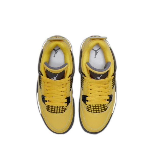 Air Jordan 4 Lightning GS/黑色/黃色：圖片 2