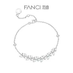 Fanci範琦銀飾【紫藤花系列】紫藤微笑女生手鍊甜美925銀手鐲禮物