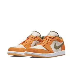 Air Jordan 1 Ceramic 低筒/橘黃/白/橄欖綠