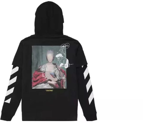 OFF WHITE 背面照片印花衛衣黑色