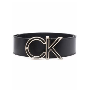 【送禮推薦】Calvin Klein/卡文克萊女士logo扣環腰帶17684729 黑色