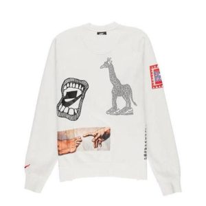 Nike 塗鴉印花衛衣CJ5055 白