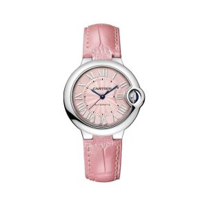 Cartier/卡地亞藍氣球粉皮粉盤羅馬刻度女士手錶