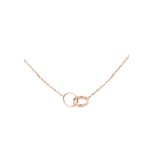 Cartier/卡地亞LOVE系列雙環項鍊B7212300