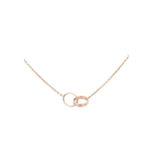 Cartier/卡地亞LOVE系列雙環項鍊B7212300