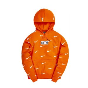 Nike KITH NEW YORK KNICKS AOP 滿印彩鉤衛衣CZ1749 橙