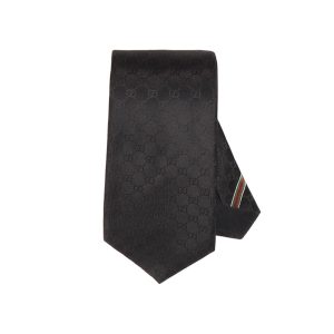 Gucci/古馳GG圖案領帶456520 4B002 黑色