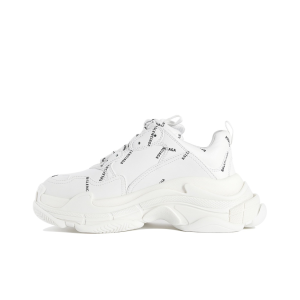 Balenciaga/巴黎世家Triple S 滿印Logo 復古老爹鞋女款白色
