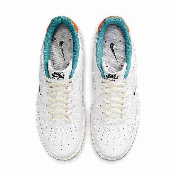 Nike Air Force 1 低筒/雙鉤/白綠橙：圖片 5