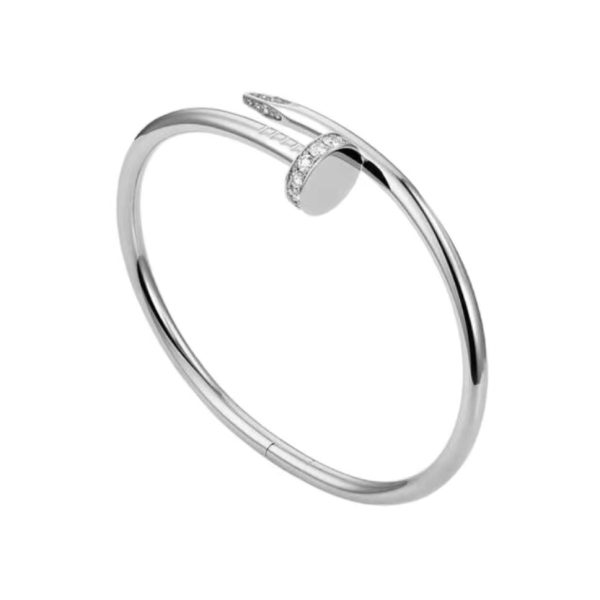 Cartier/卡地亞Juste un Clou釘子系列鑲鑽窄版手環B6065817：圖片 3
