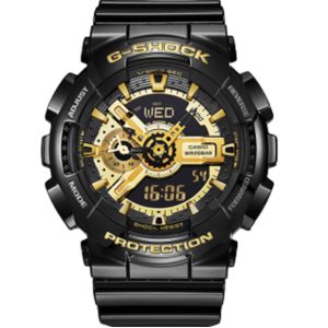CASIO 卡西歐G-SHOCK 防水運動經典黑金手錶日韓錶男款GA-110GB-1A