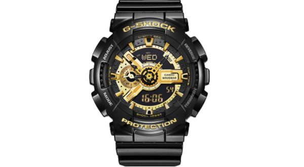 CASIO 卡西歐G-SHOCK 防水運動經典黑金手錶日韓錶男款GA-110GB-1A