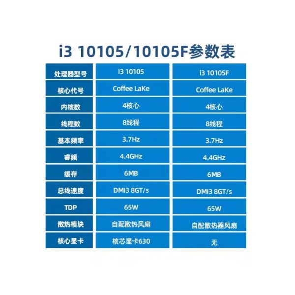intel/英特尔 i3-10105 4核心8线程 盒装CPU处理器 10105F：圖片 7