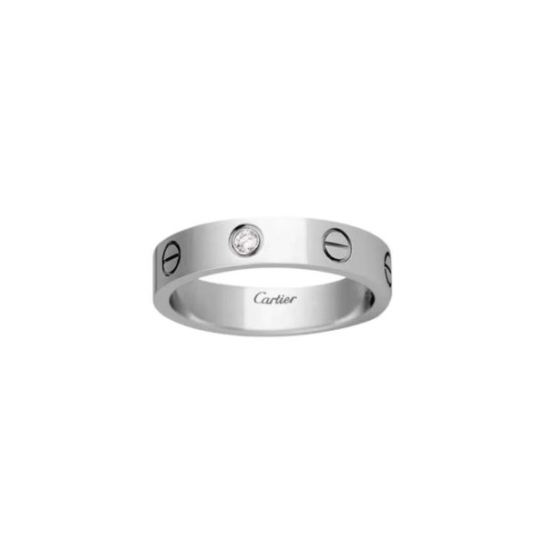 Cartier/卡地亞LOVE系列鑽石窄版戒指B4050700：圖片 3