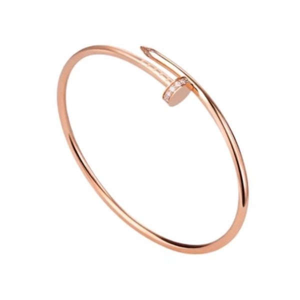 Cartier/卡地亞Juste un Clou釘子系列鑲鑽窄版手環B6065817