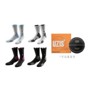 UZIS 7號掌控系列籃球中筒襪06241721 1白1藍1粉1黑4雙M