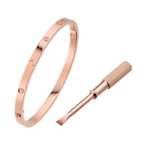 Cartier/卡地亞LOVE系列鑲鑽窄版手鐲B6047617