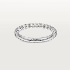 Cartier/卡地亞玫瑰金黃金白金鑽石結婚對戒