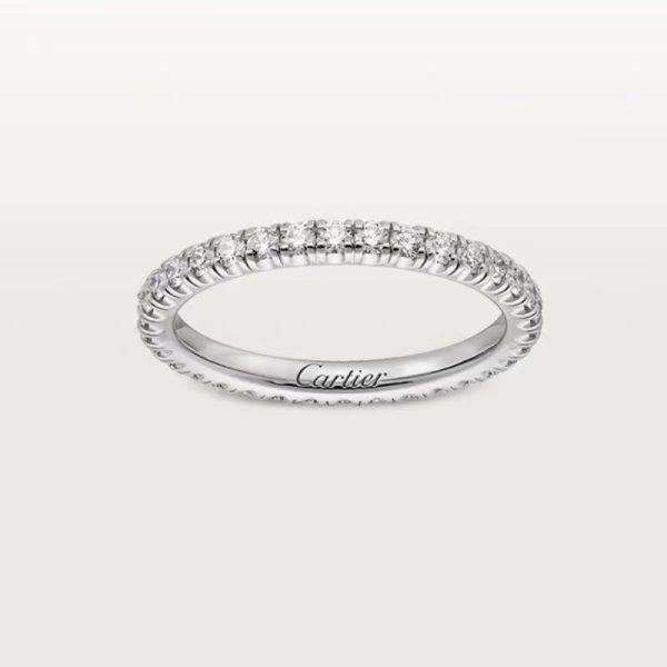Cartier/卡地亞玫瑰金黃金白金鑽石結婚對戒