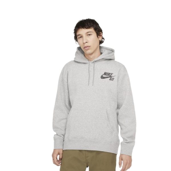 Nike SB Icon 抓絨保暖透氣連帽衛衣CW7064 灰