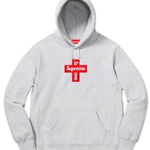 Supreme FW20 Week15 Cross Box 十字架連帽衛衣淺灰