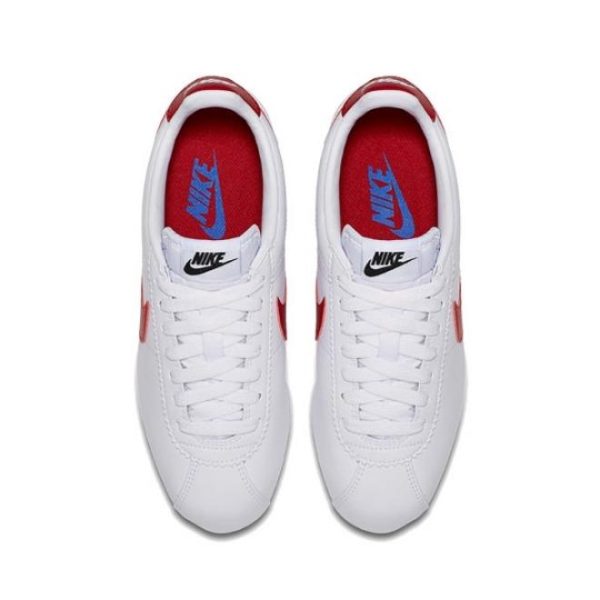 Nike Cortez Basic SL (GS) 經典款阿甘鞋低筒休閒板鞋白紅：圖片 4