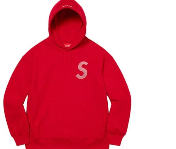 Supreme SS21 Week 6 X Swaroviski 聯名款水晶標誌衛衣紅色：圖片 4