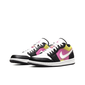 Nike Air Jordan 1 Low 黑粉黃色潑墨