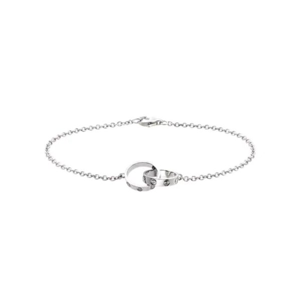 Cartier/卡地亞LOVE系列雙環手鍊B6027000：圖片 2
