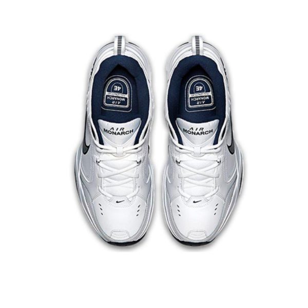 Nike Air Monarch 4 White Navy 老爹鞋藍白：圖片 4
