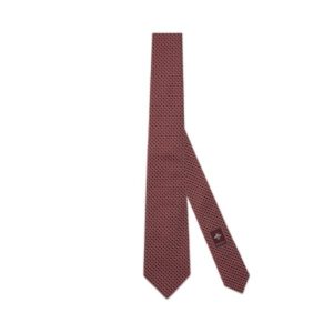 Gucci/古馳真絲提花領帶699663 4E002 紅色