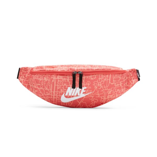 Nike 印花運動健身出行收納腰包胸包神秘灰燼紅DC5097-814