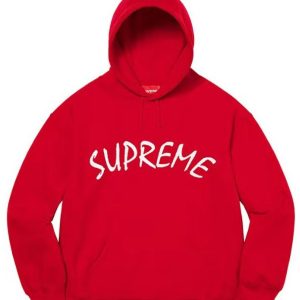 Supreme SS21 Week 8 FTP 弧形標誌刺繡連帽衛衣紅色