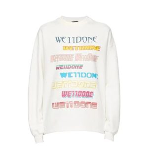 WE11DONE 漸層彩色字母logo圓領長袖衛衣WD-TP5-19-114-U