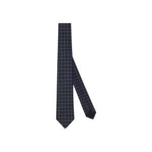 Dior/迪奧格子商務休閒領帶31C1047B0771 海軍藍色
