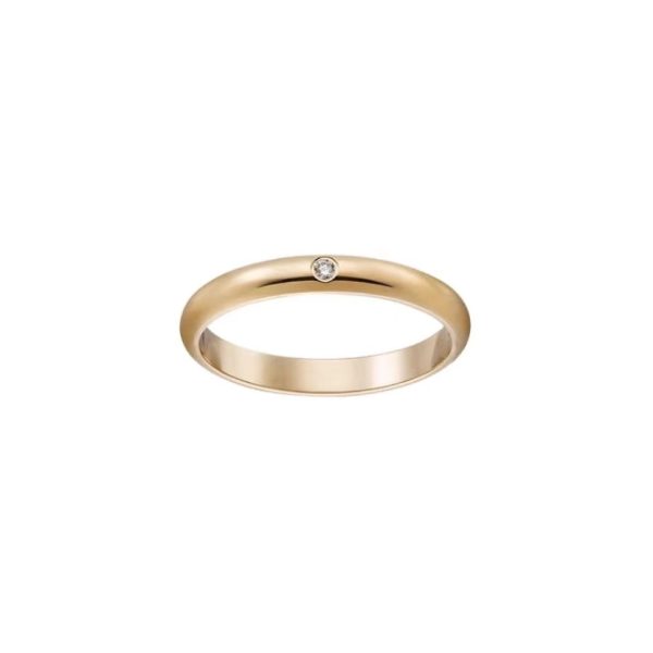 Cartier/卡地亞1895系列鑽石窄版戒指B4088200：圖片 2