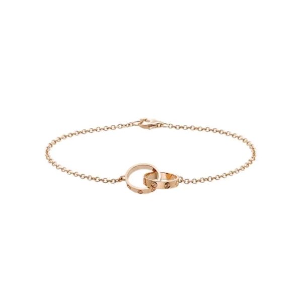 Cartier/卡地亞LOVE系列雙環手鍊B6027000：圖片 3